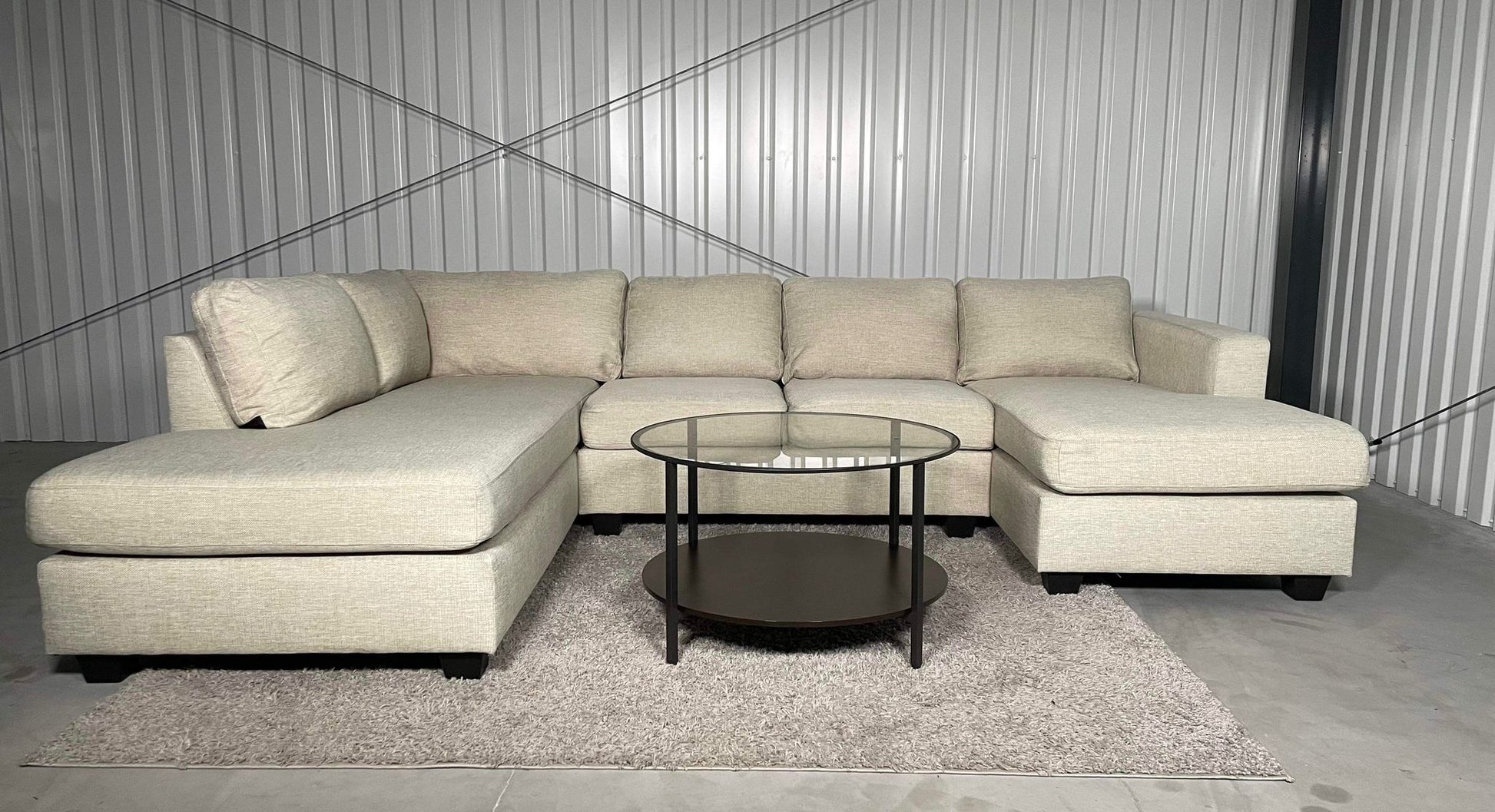 Nyrenset | Beige U-Sofa - Adoua Sofa