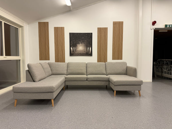 Nyrenset | Moderne U-sofa i lys grå - Adoua Sofa
