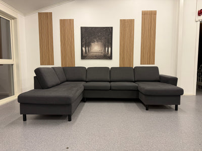 MÅ UT FORT ! Bavaria U-sofa i mørk grå