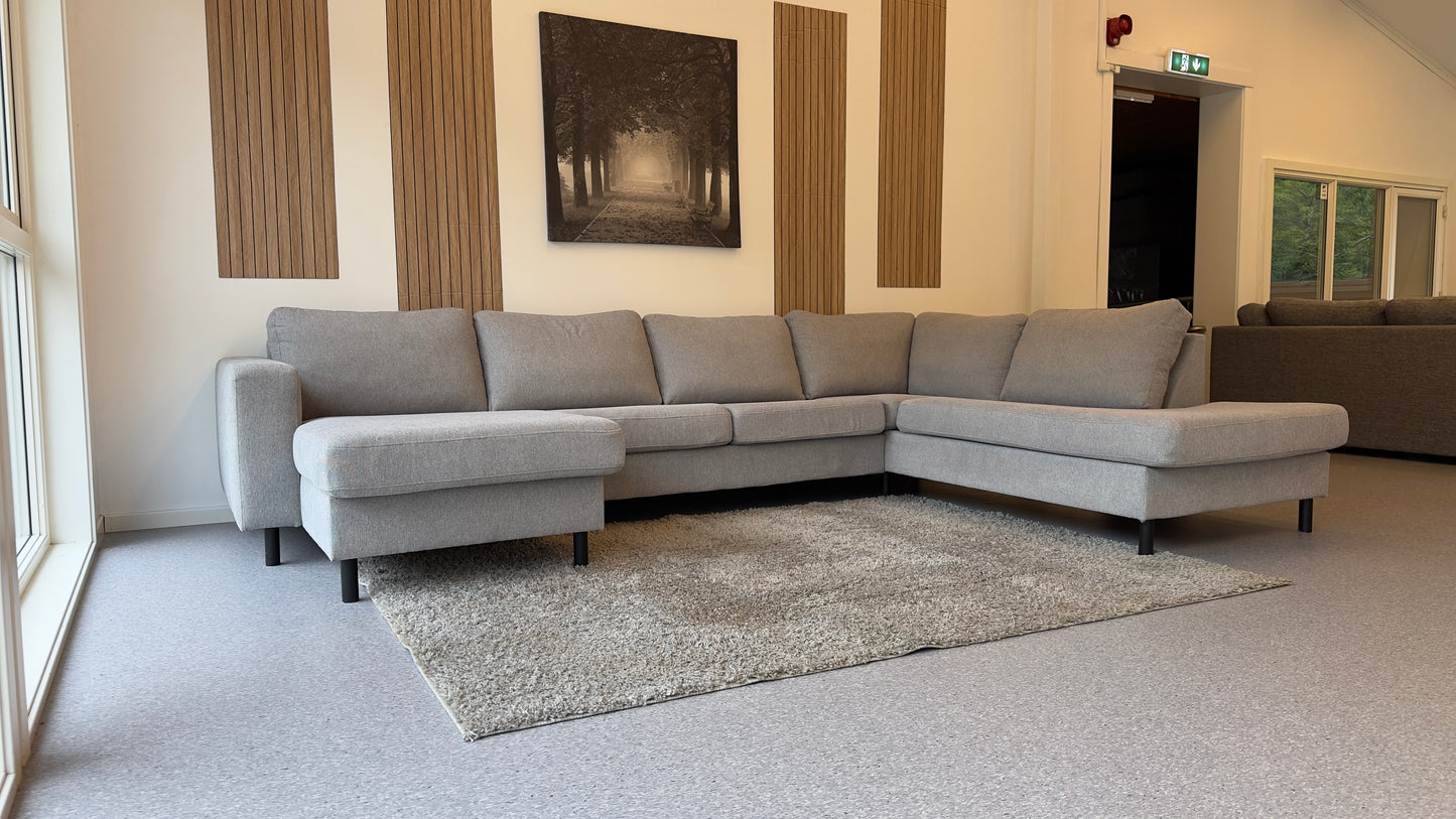Moderne U-sofa i Lys Grå Stilren & Romslig - Adoua Sofa