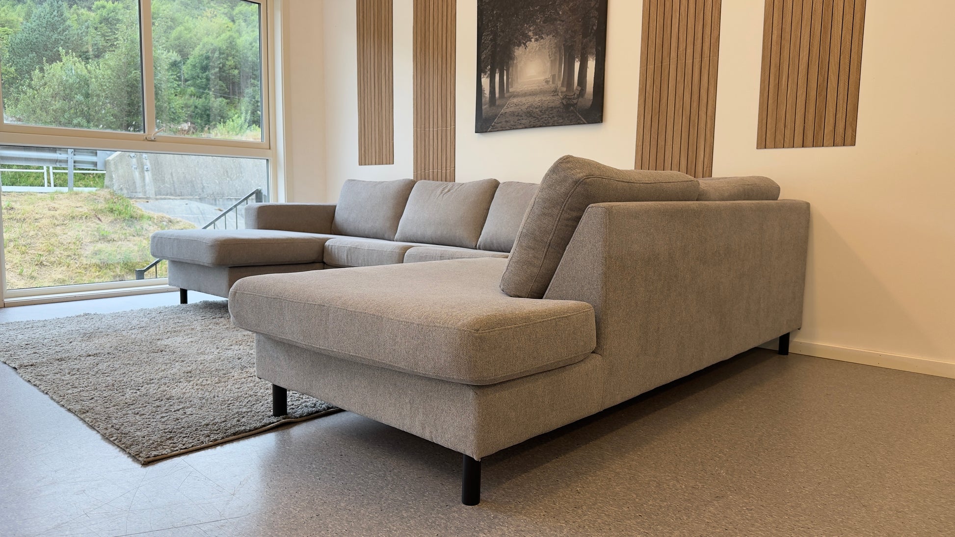 Moderne U-sofa i Lys Grå Stilren & Romslig - Adoua Sofa
