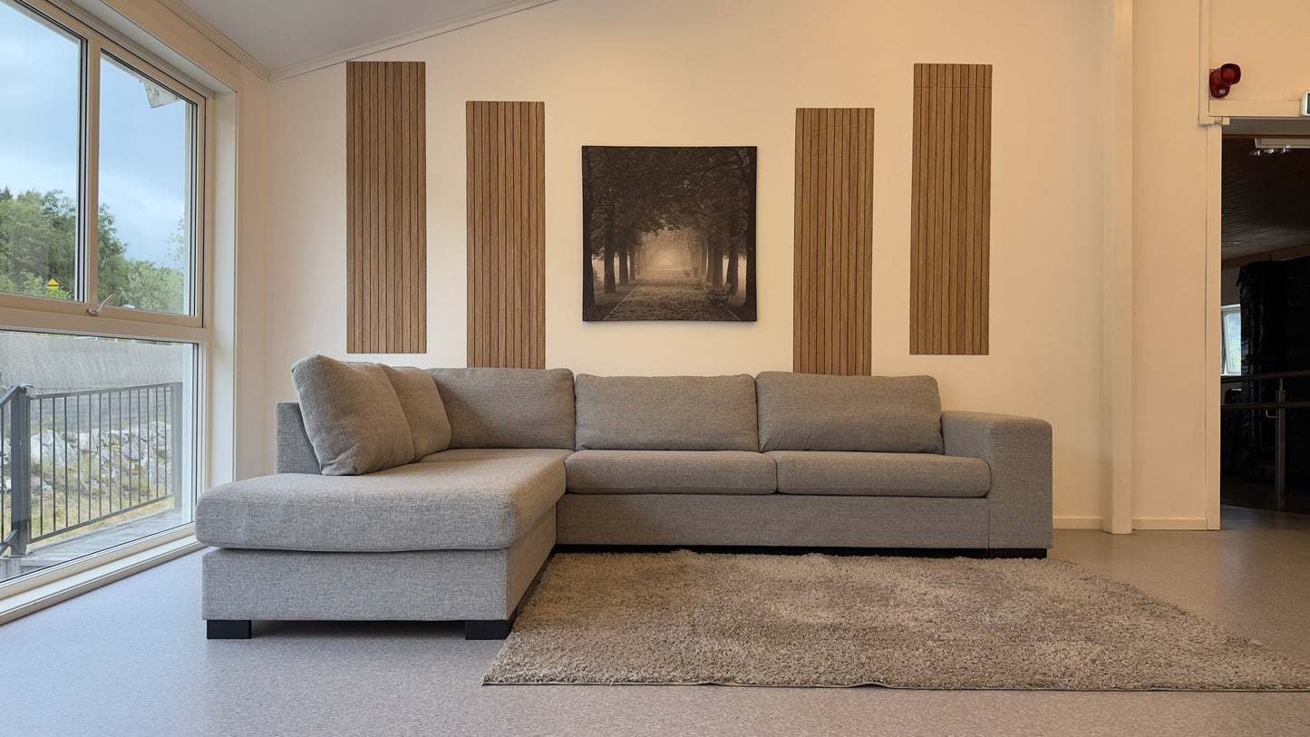 Elegant Grå Sjeselongsofa - Adoua Sofa