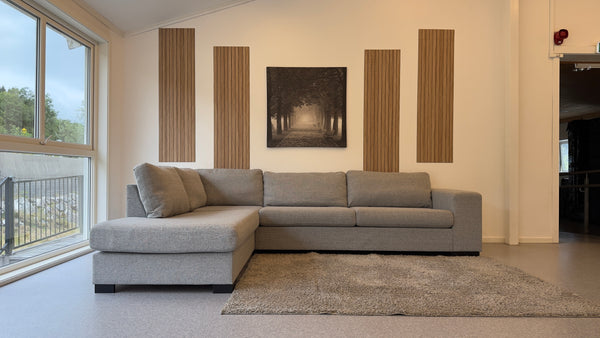 Elegant Grå Sjeselongsofa - Adoua Sofa