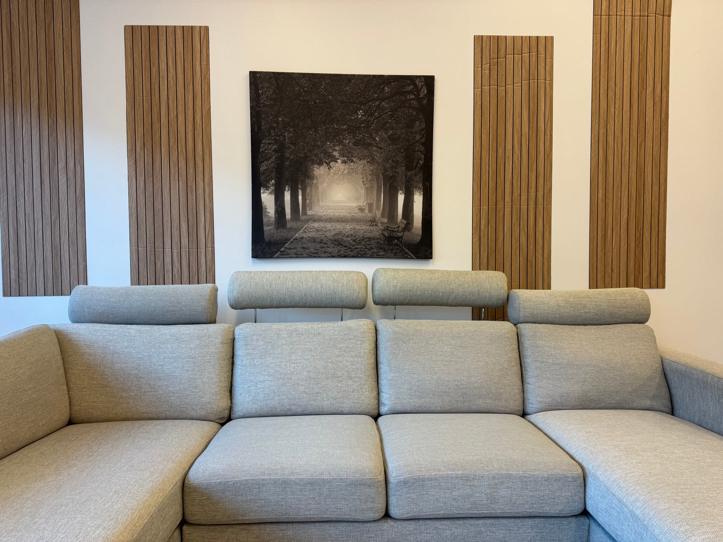 Beige U sofa med justerbare nakkestøtter - Adoua Sofa