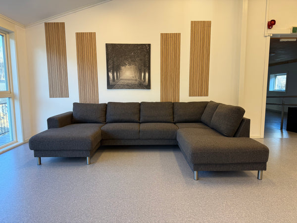 Wilma U-sofa i mørk grå
