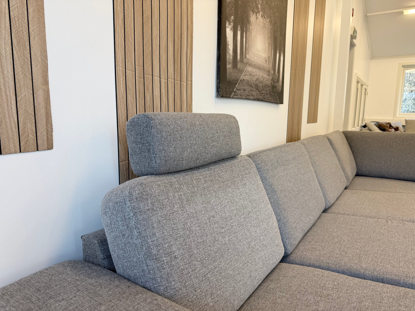 Sunday hjørnesofa med sjeselong inkl. nakkestøtte