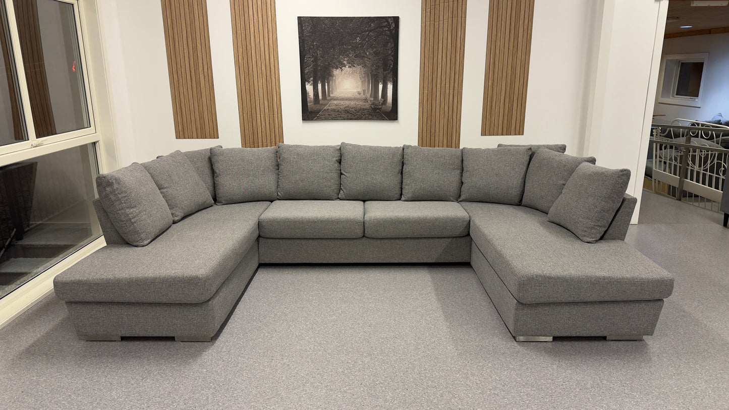 Nyrenset | Stor U-sofa med dobbel sjeselong - Adoua Sofa