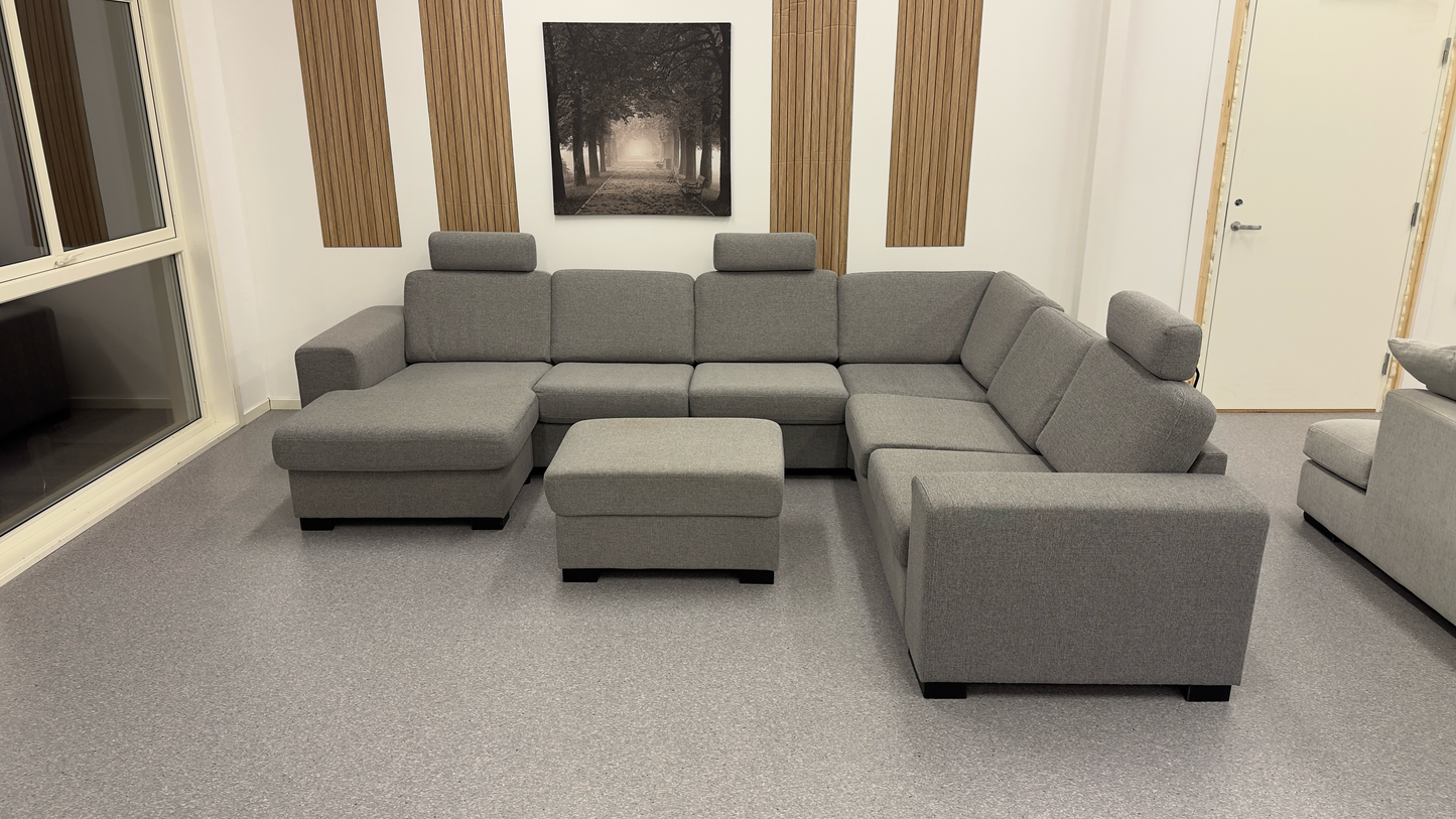Vendbar Sunday hjørnesofa inkl. puff & nakkestøtter - Adoua Sofa