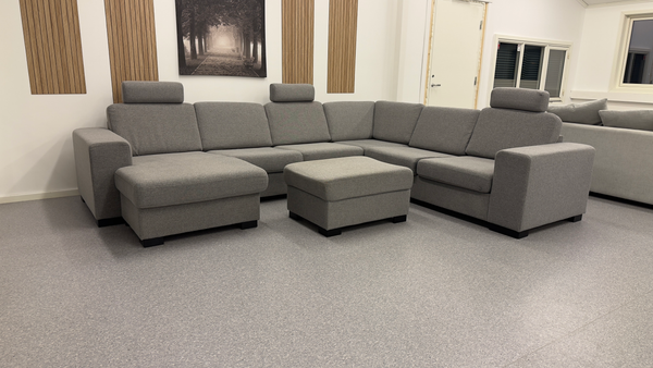 Vendbar Sunday hjørnesofa inkl. puff & nakkestøtter - Adoua Sofa