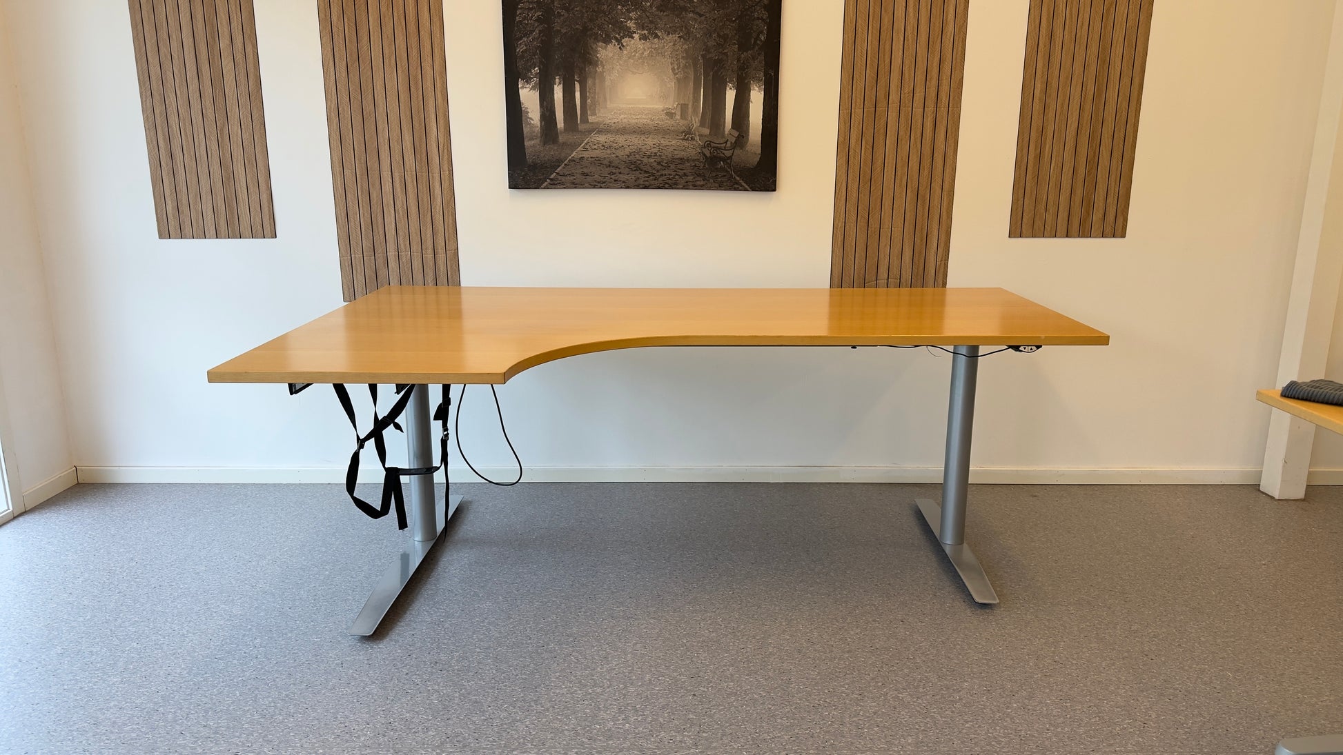 Stor Elektrisk Hev/Senk Hjørnepult – Høyre L-form - Adoua Sofa