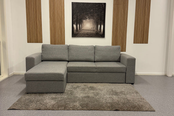 Nyrenset | Lys grå sovesofa med oppbevaring - Adoua Sofa